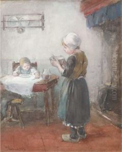 Breakfast Time by Bernardus Johannes Blommers