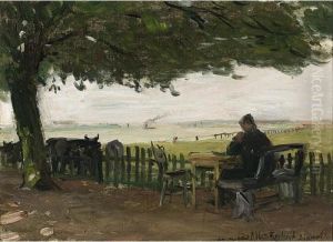 A Quiet Afternoon by Bernardus Johannes Blommers