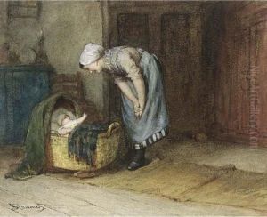 A Happy Mother by Bernardus Johannes Blommers
