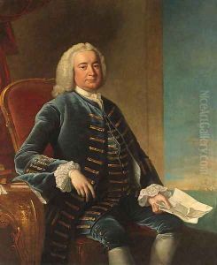 Portrait of a Naval officer, once identified as Captain Thomas Coram by Thomas Hudson