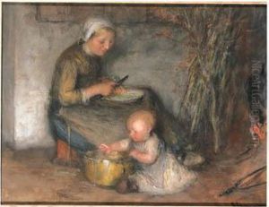 Playing Along by Bernardus Johannes Blommers