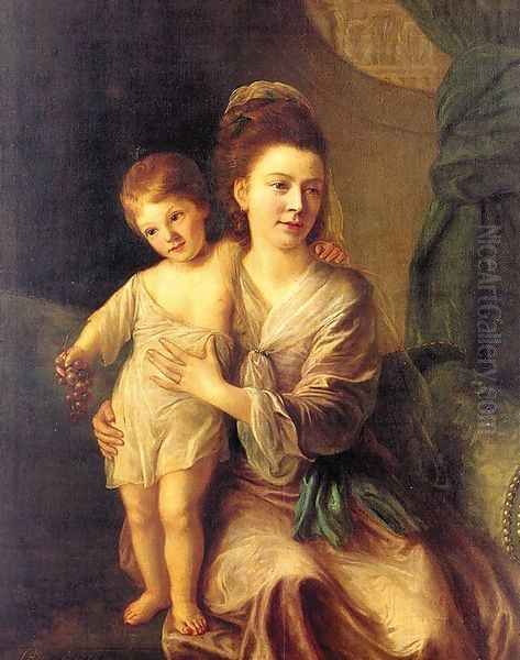 Anne Gardiner with her Eldest Son Kirkman 1776 - view 1
