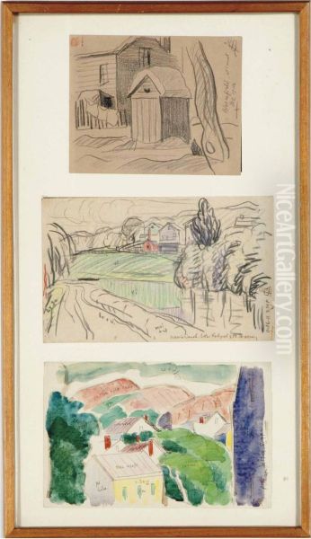 Untitled (town Studies): Three Works - view 1