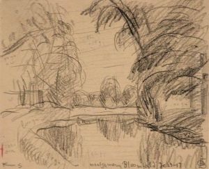 Burnetts Farm, Union, New Jersey
,
View Of Montgomery, Bloomfield, New Jersey by Oscar Bluemner