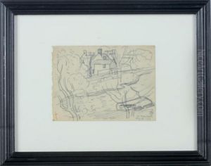 View At Newark, New Jersey by Oscar Bluemner