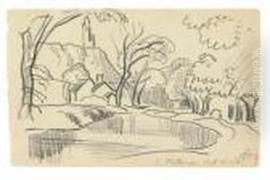 Patterson, New Jersey. by Oscar Bluemner