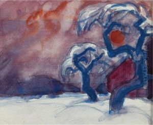 Violet Landscape by Oscar Bluemner