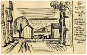 1867-1938) Two Works Of Art: View At The Harlem River (#8)
