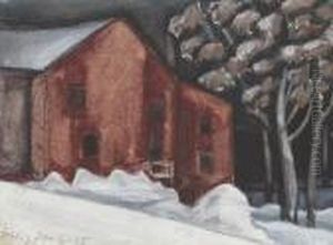 Study For "old House, Elizabeth, New Jersey" by Oscar Bluemner