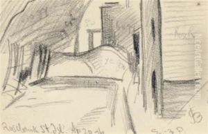 Rosebank Street And 2nd Street by Oscar Bluemner
