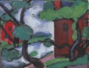 Motif Canal Passaic Avenue Bridge, West Bloomfield by Oscar Bluemner