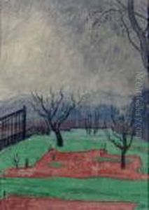Field At Sunset by Oscar Bluemner