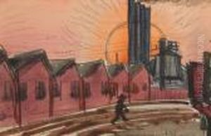 ''silver Lake (industrial Dragons)'' by Oscar Bluemner