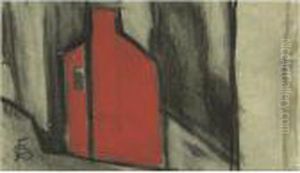 Untitled (the Red House) by Oscar Bluemner