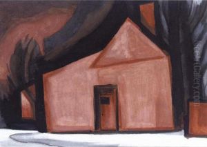Untitled (red Barn) by Oscar Bluemner
