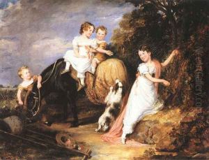 Portrait of the Children of the Rev. Joseph Arkwright of Mark Hall, Essex by John Hayter