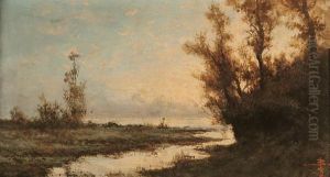 Paesaggio Al Tramonto by Giacinto Bo