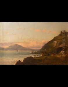Veduta Di Villaggio Lacustre by Giacinto Bo