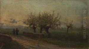 Paesaggio Campestre Con Figure by Giacinto Bo