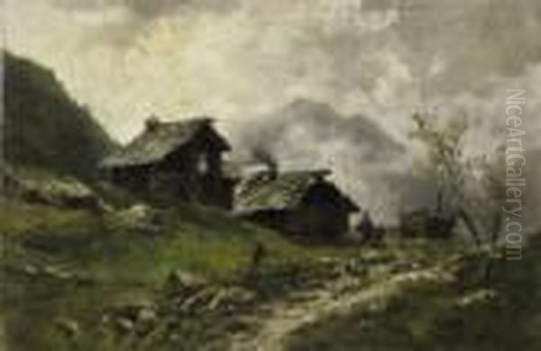 Paesaggio Montano Con Figure - view 1