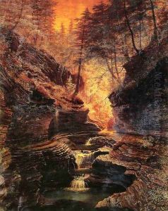 Rainbow Falls, Watkins Glen, New York by James Hope