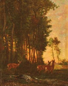 Biche En Foret by Karl Bodmer