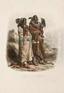 Sih-chida &amp; Mahchsi-karehde. Mandan Indians. [tab. 20]. by Karl Bodmer