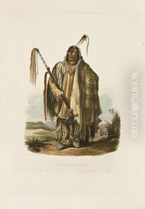 Pehriska-ruhpa. [a Minatarre Or Big-bellied Indian]. [tab. 17]. by Karl Bodmer