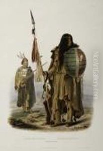 Assiniboin Indians. Tableau 32. by Karl Bodmer