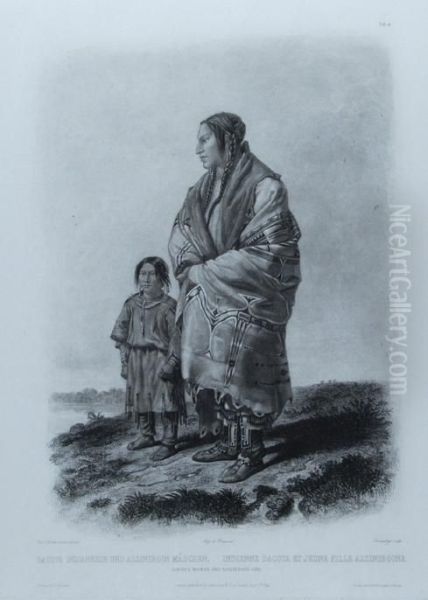 Dacota Woman And Assiniboin Girl - view 1