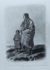 Dacota Woman And Assiniboin Girl by Karl Bodmer