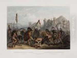 Bison-dance Of The Mandan Indians.tab. 18. by Karl Bodmer