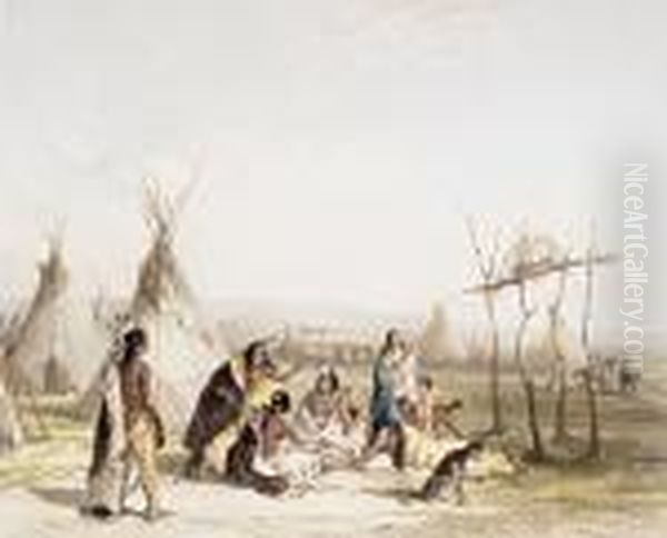 Funeral Scaffold For A Sioux Chief - view 1