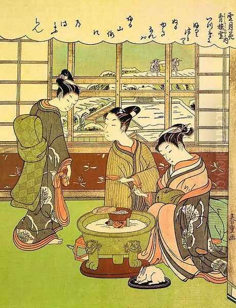 Snow, Moon and Flowers- Snow in Yoshiwara - view 1
