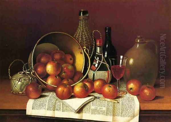 Still Liife with Wine and Apples - view 1