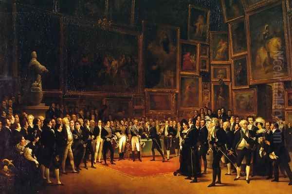 Charles X Distributing Awards to Artists Exhibiting at the Salon of 1824 at the Louvre, 1827 - view 1