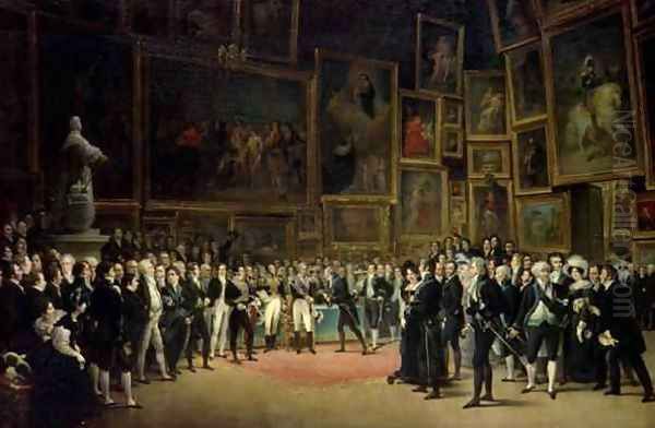 Charles X presenting awards to the artists at the end of the exhibition of 1824 - view 1