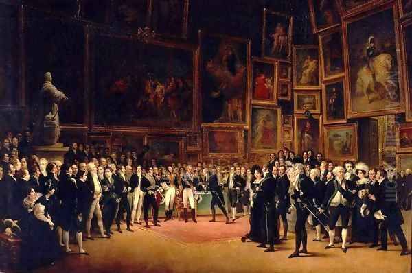 Charles V Distributing Awards to the Artists at the Close of the Salon of 1824 - view 1
