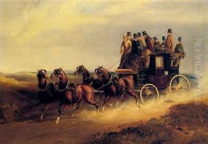The Bath to London Coach on the Open Road by Charles Cooper Henderson