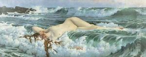 Venus Reclining in the Waves by Adolf Hiremy-Hirschl