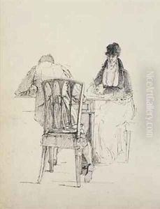 A Man Reading by John Harden