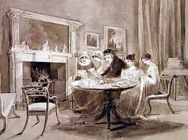 Family at the Hearth - view 1