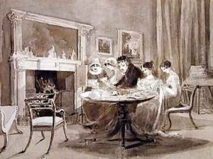 Family at the Hearth by John Harden