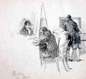 A Group in an Interior Brathay by John Harden