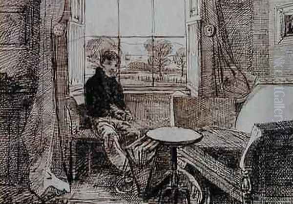 Boy Seated at a Window Seat - view 1