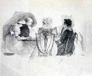 A Gathering at a Table by John Harden