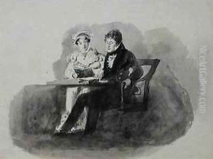 Man and Woman Reading by John Harden