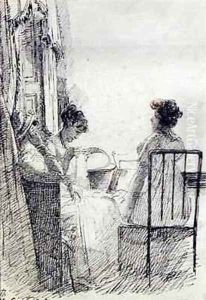 Women Sitting by a Window by John Harden