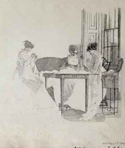 Ladies Sewing by John Harden