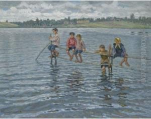 Children On The Lake by Nikolai Petrovich Bogdanov-Belsky